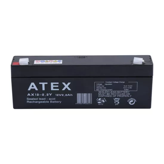 Atex AX12-2.2 12V 2.2Ah Yatay Akü