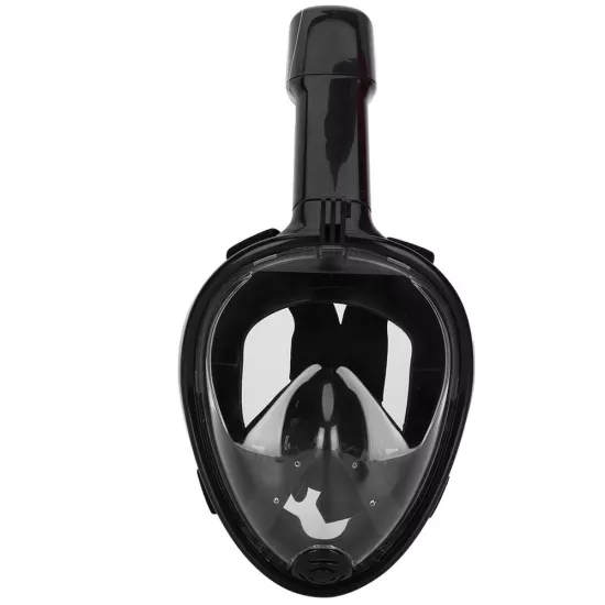 Easybreath Full Face Şnorkel Maske Su Altı Maskesi Anti-Sis Aksiyon Kamera Takılabilir Siyah L/XL