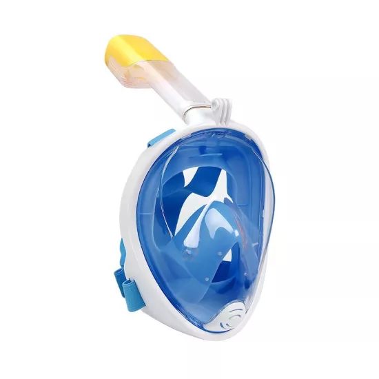 Easybreath Full Face Şnorkel Maske Su Altı Maskesi Anti-SisAksiyon Kamera Takılabilir Mavi S/M