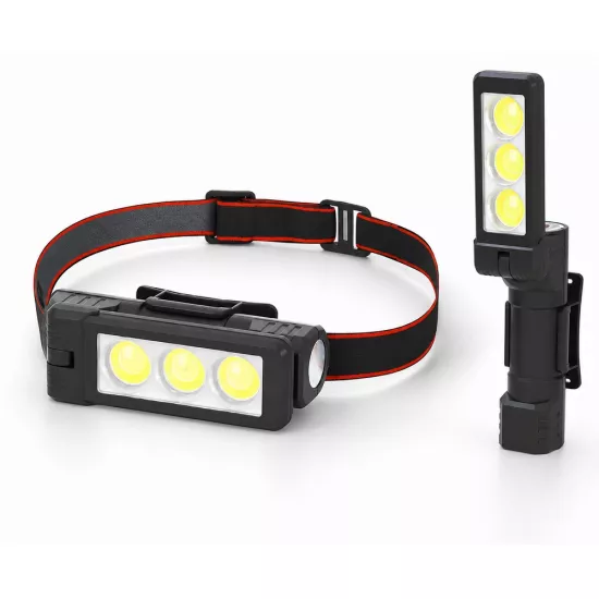 Gold Silver GS-225 3 LED USB Şarjlı Çok Fonksiyonlu Kafa Feneri