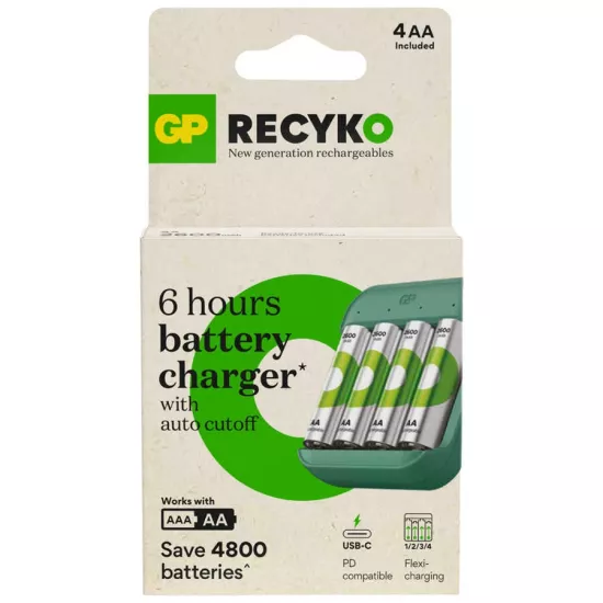 GP B423 Pil Şarj Aleti + 2600 mAh 4’lü Şarjlı AA Kalem Pil