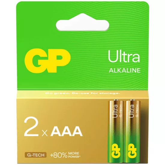 GP Ultra Alkalin AAA İnce Kalem Pil 2li