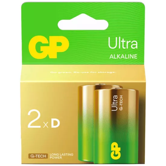 GP Ultra Alkalin D Büyük Boy Pil 2li