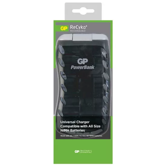 GP PB19 AA AAA C D 9V Ni-MH Piller İçin Universal Şarj Cihazı