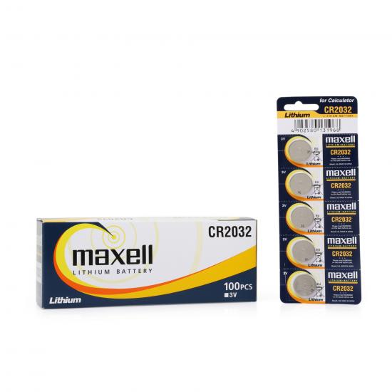 Maxell CR2032 3V Lityum Bios Baskül Terazi Pili 5’li Kartela 100 Adet