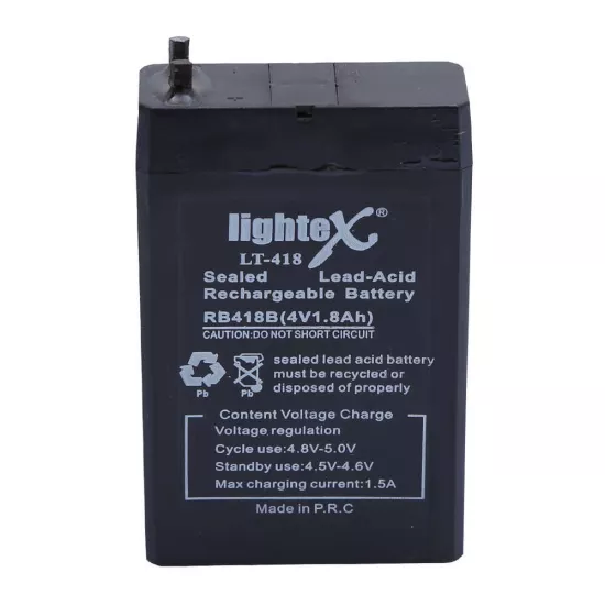 Lightex LT-418 4V 1.8Ah Işıldak Fener Aküsü