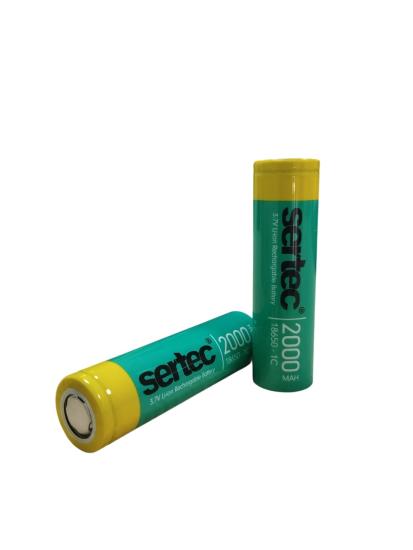 Sertec 18650 3.7V 2000 Mah 1C Li-Ion Şarjlı Pil