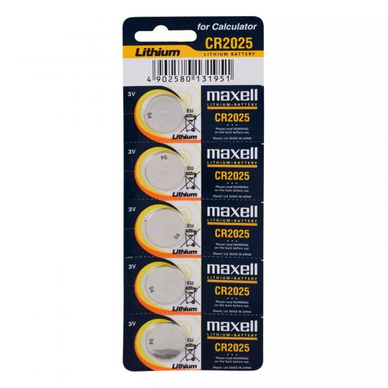 Maxell CR2025 3V Lityum Düğme Pil 5’li Paket