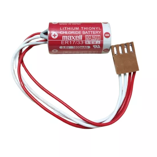 Maxell ER17/33 3.6V 2/3A 4 PIN Size Lithium Pil - Kahverengi Soket