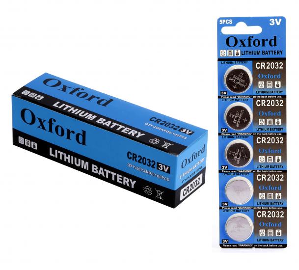 Oxford CR2032 3V Lityum Bios Baskül Terazi Pili 5’li Kartela 100 Adet