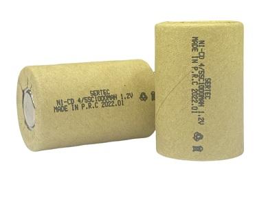 Sertec 1.2V Ni-Cd  4/5 SC 1000 Mah Kağıt Şarjlı Pil 3C (Başsız/Flat Head)