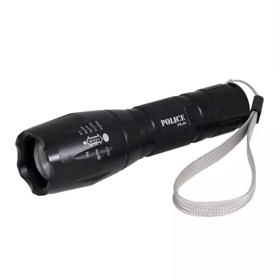 Police PS-44 T6 LED El Feneri Zoom Özellikli Şarjlı Fener