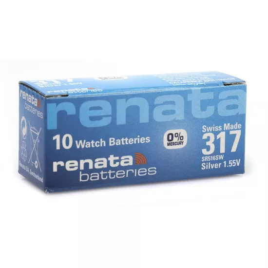 Renata 317 SR516SW 1.55V Alkalin Saat Pili 10 Adet
