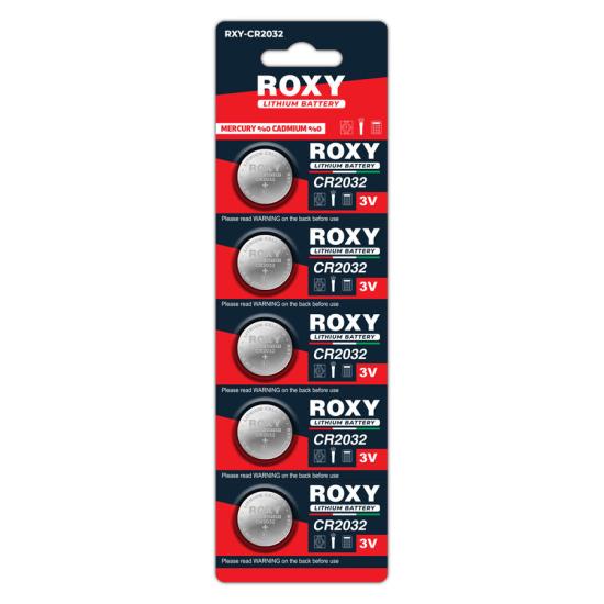 Roxy CR2032 3V Lityum Bios Baskül Terazi Pili 5’li Kartela 5 Adet