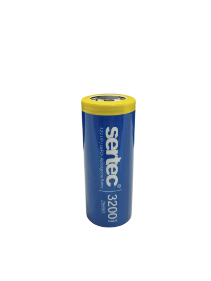 Sertec IFR26650 LifePO4 3.7V 3200mAh 3C Şarjlı Pil
