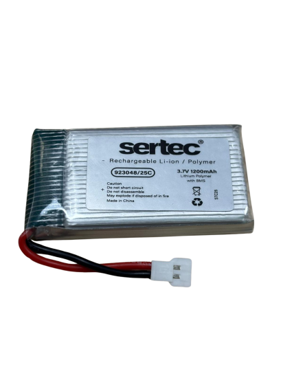Sertec 923048 3.7V 1200mAh 25C BEYAZ SOKET Drone Bataryası