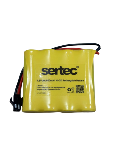SERTEC 4.8V 4S1P AA 800 MAH KABLO + SİYAH KONNEKTÖRLÜ OYUNCAK PİLİ