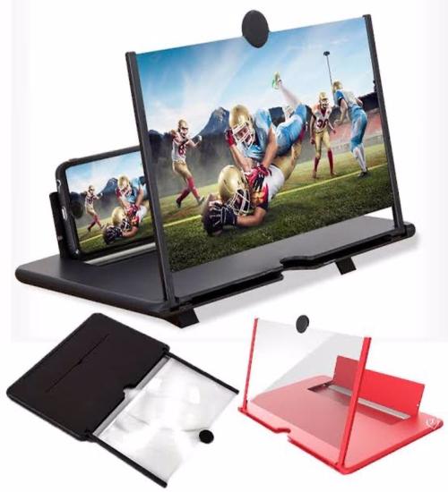 Telefon Ekran Büyüteci – 12 İnç Taşınabilir Ekran Büyütücü Stand, Katlanabilir Telefon Tutucu