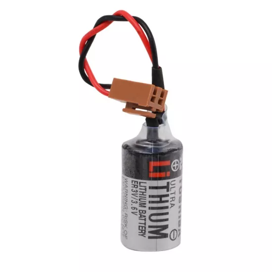 Toshiba ER3V 3.6V 1/2AA Size Lithium Pil - Kahverengi Soket