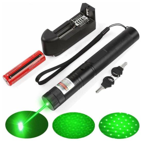 Fithome OR-303 100MW Desen Başlıklı Şarjlı Yeşil Lazer Pointer