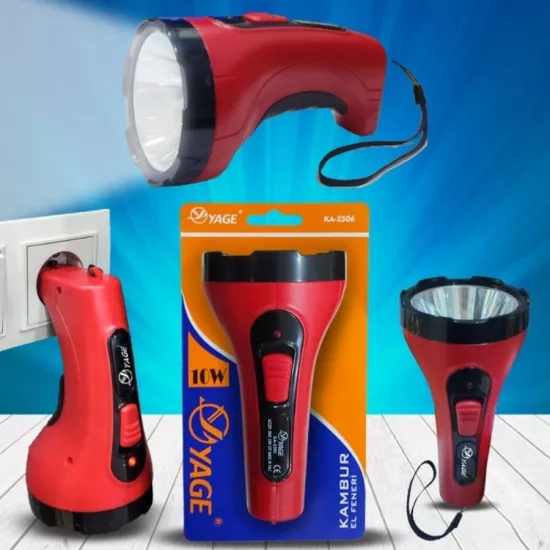 Yage  KA-2506 10W 2 Mod Aydınlatmalı Projektör Şarjlı Kambur Fener