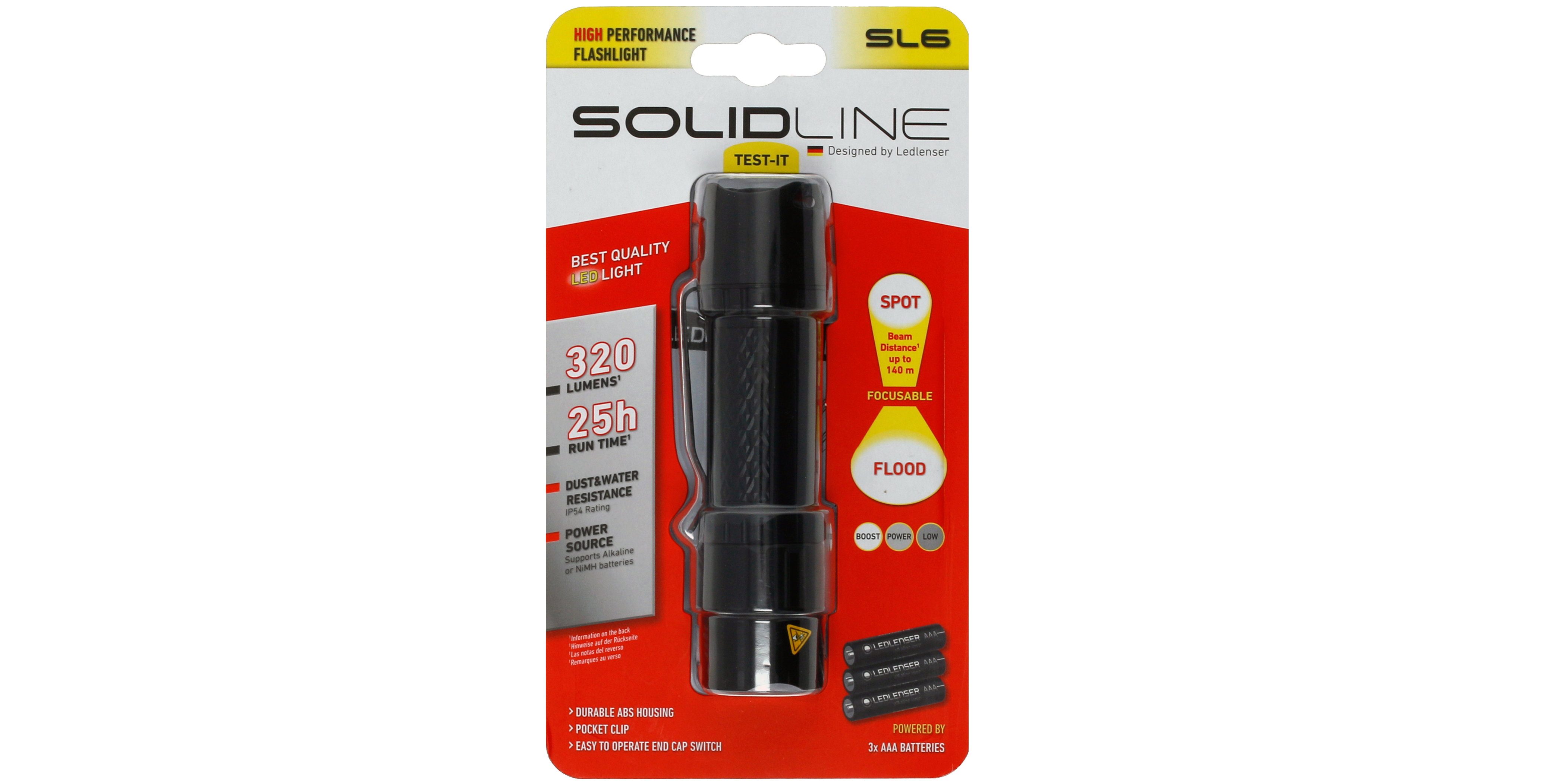Solidline SL6 320 Lümen Pilli El Feneri