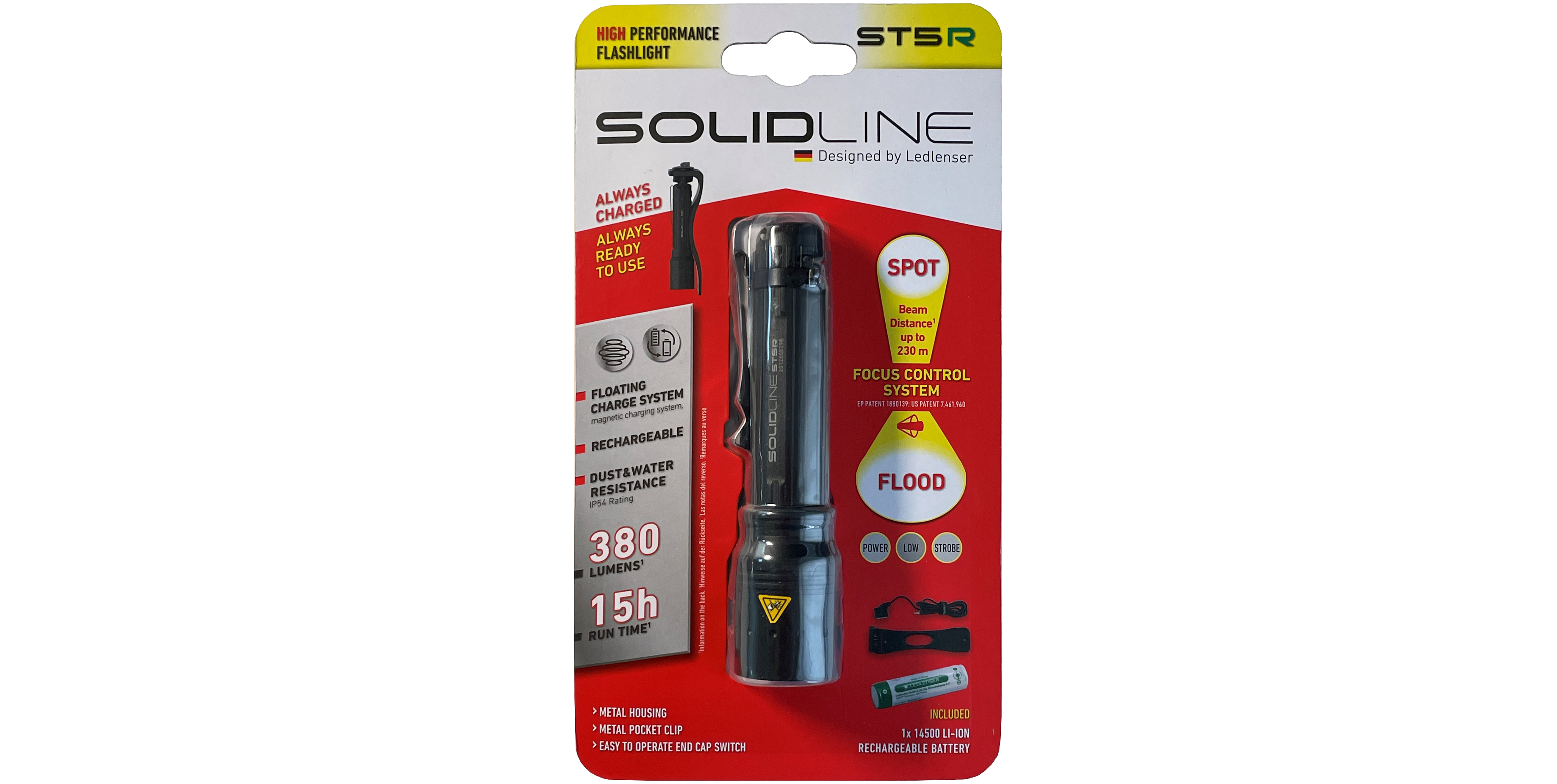 Solidline ST5R 380 Lümen Şarjlı El Feneri