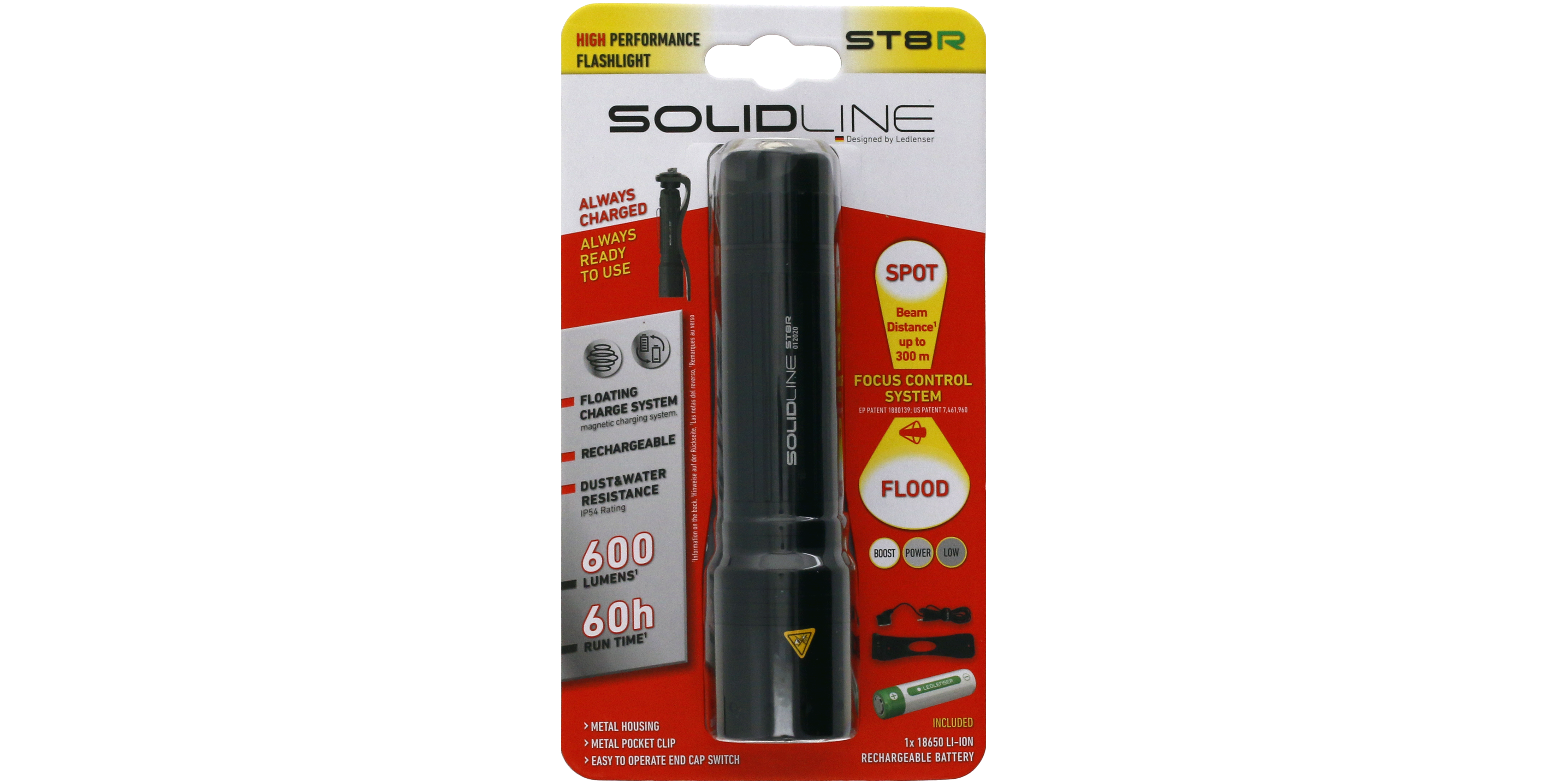 Solidline ST8R 600 Lümen Şarjlı El Feneri