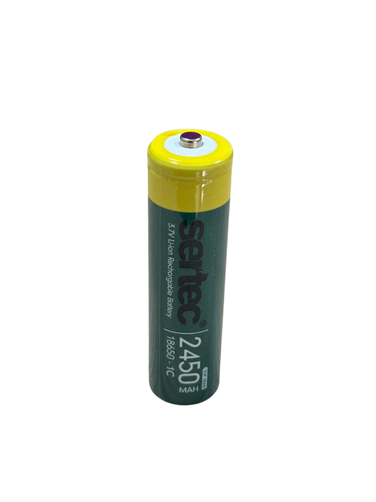 18650 3.7V 2450 Mah 1C Li-ion Şarjlı Pil Başlı