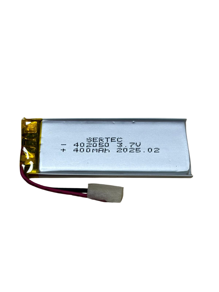 Sertec 402050 3.7V 400mAh Li-Polymer Pil (Devreli/1.5A)