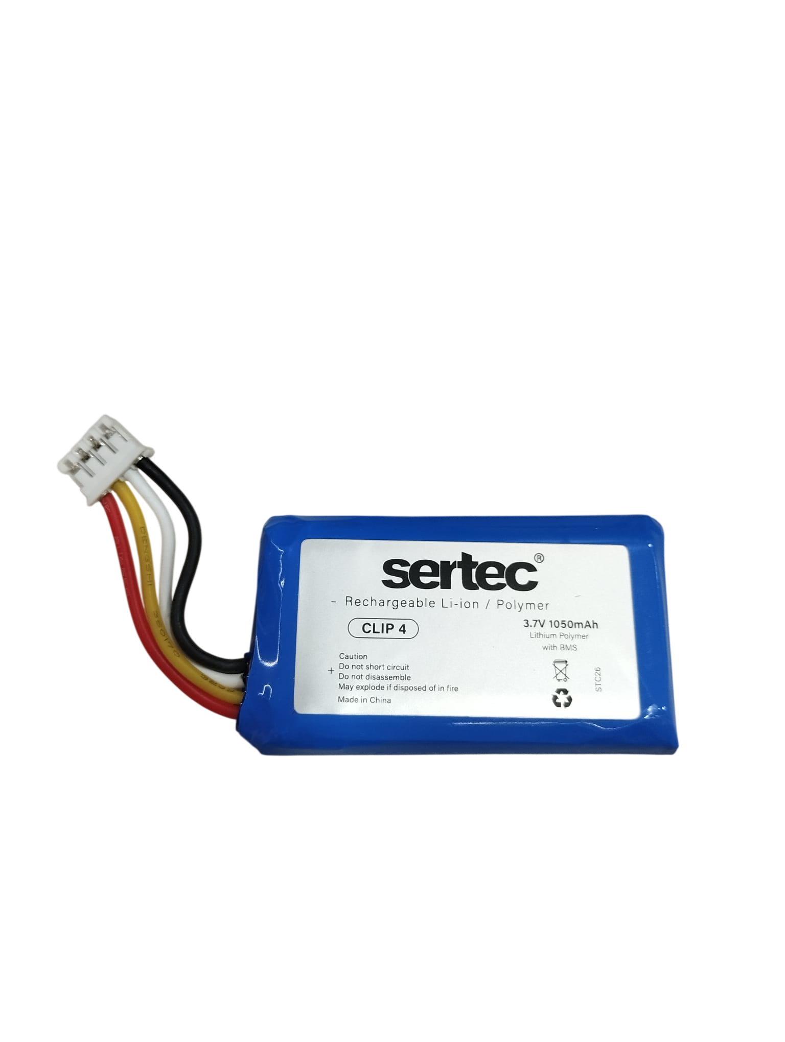 Sertec JBL Clip 4 uyumlu 3.7v 1050 mah Soketli Batarya