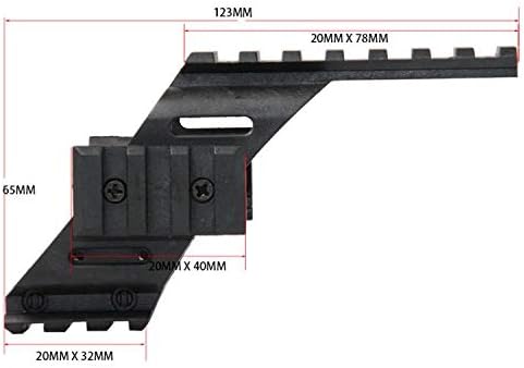 Tabanca için   Polimer Naylon  Fener, Lazer  Üst Ray  22mm