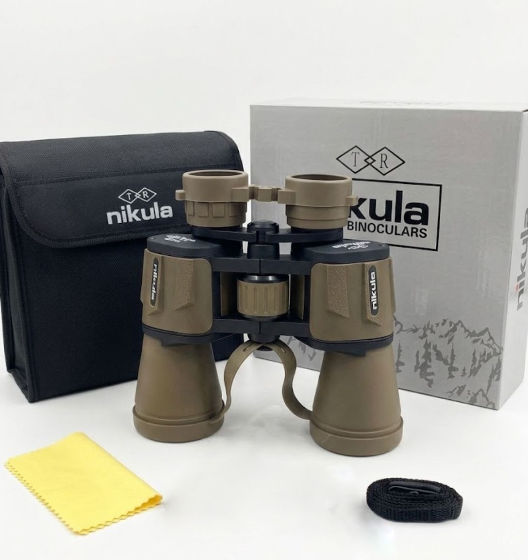 Nikula 20×50 – Geniş ön Mercekli – 1000m/56m El Dürbünü – Çöl Rengi