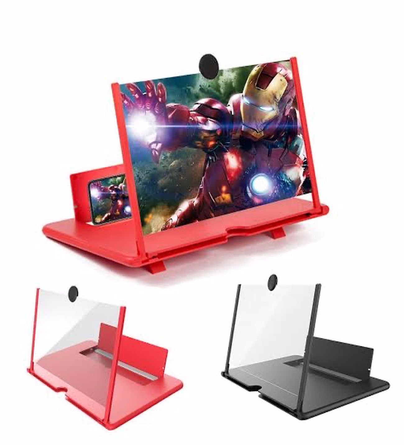 Telefon Ekran Büyüteci – 12 İnç Taşınabilir Ekran Büyütücü Stand, Katlanabilir Telefon Tutucu
