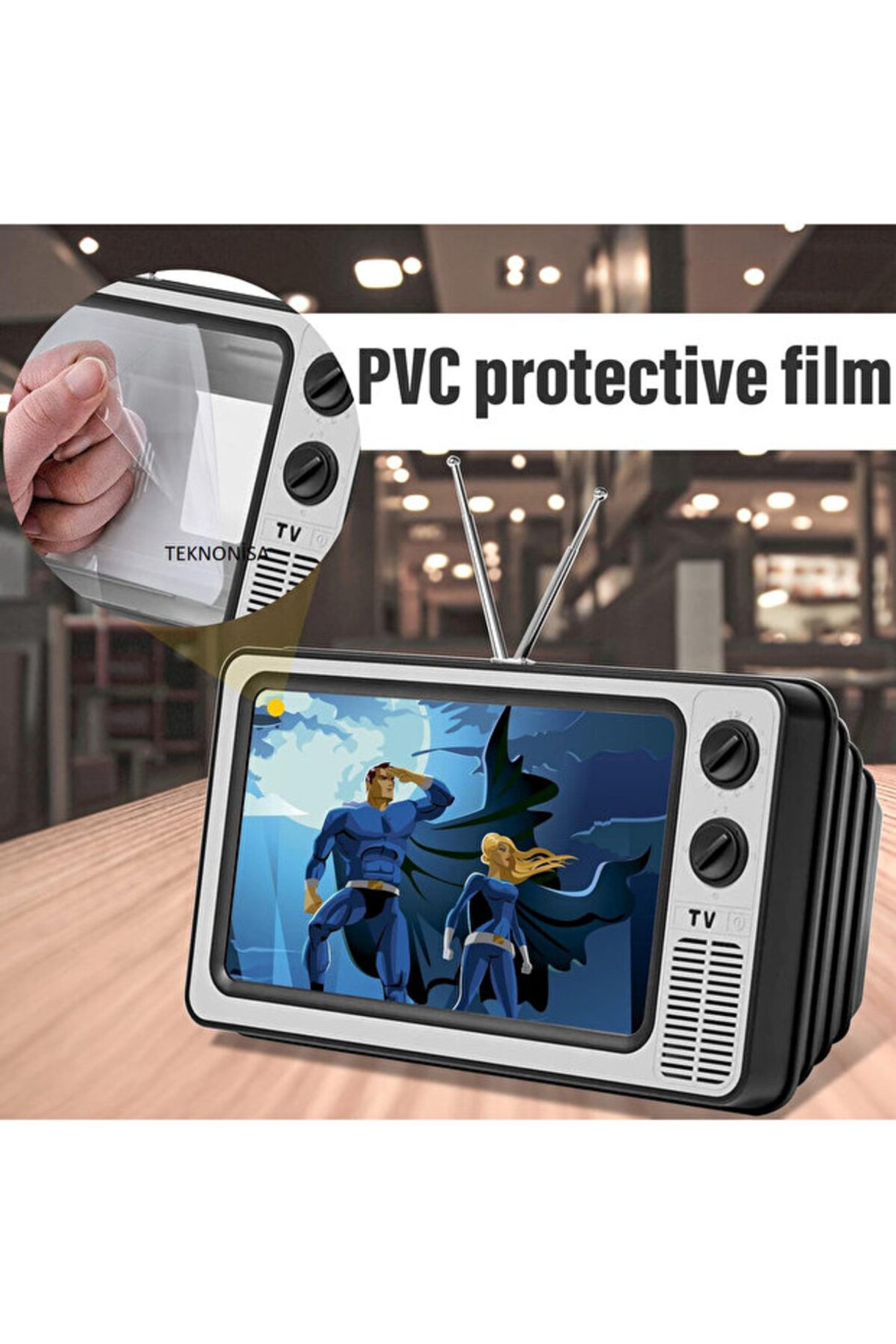 Telefon Ekran Büyütücü 3D HD Lens Retro TV Görünümlü Katlanabilir Mobil Ekran