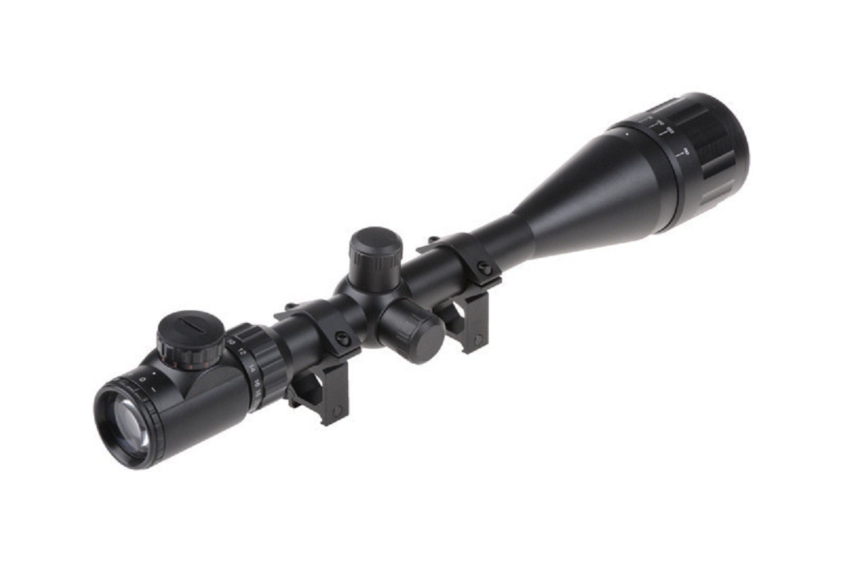 Yüksek Kaliteli 6-24x50 Aoeg Tüfek Dürbünü çift Işık Kırmızı Yeşil Kaynaklı Zoomlu (b)