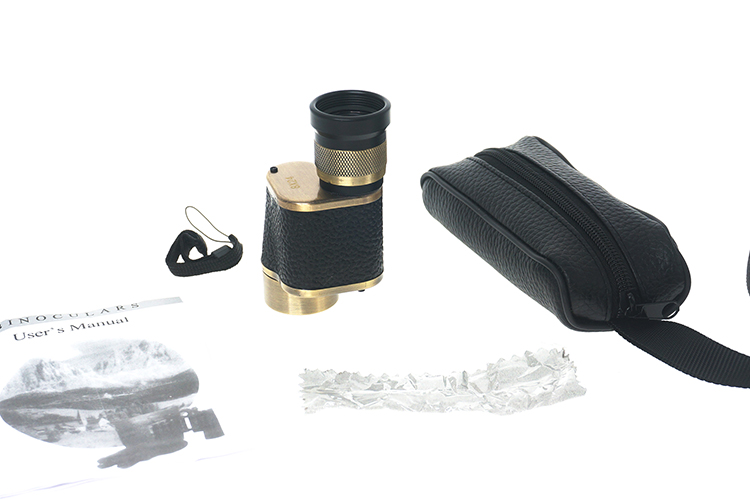 6x24  Baıgısh, Askeri Tarzi Pirinç Ve Deri Kaplamalı, Deri çantalı Monocular Dürbün Sarı