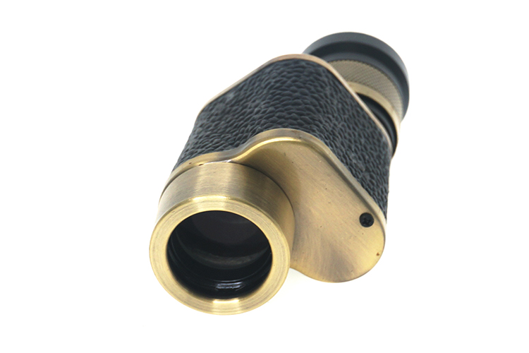 6x24  Baıgısh, Askeri Tarzi Pirinç Ve Deri Kaplamalı, Deri çantalı Monocular Dürbün Sarı