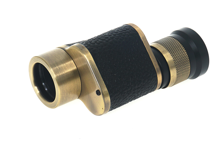 6x24  Baıgısh, Askeri Tarzi Pirinç Ve Deri Kaplamalı, Deri çantalı Monocular Dürbün Sarı