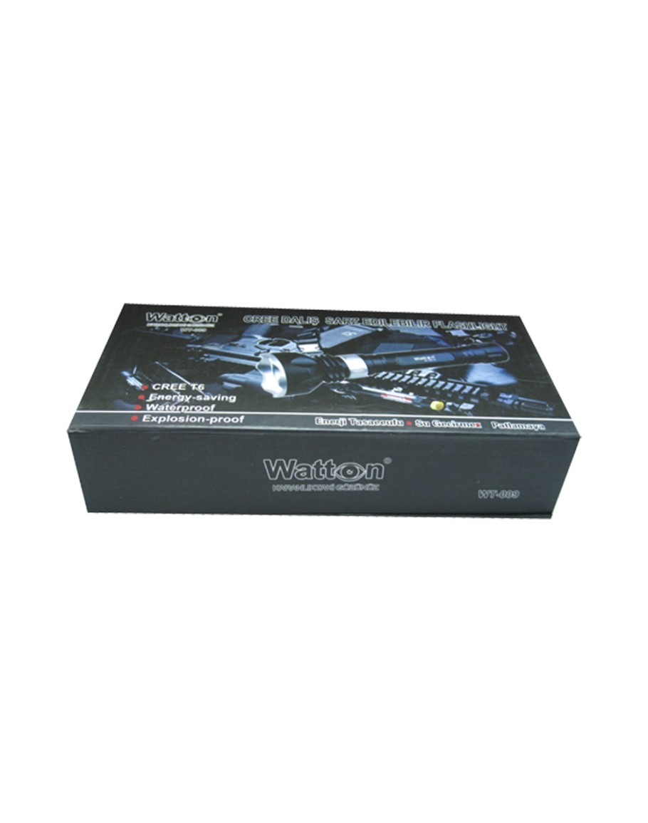 Watton WT-009 TX6 LED Profesyonel Avcı Feneri 250m Menzilli Şarjlı Set
