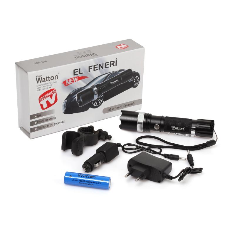 Watton WT-038 Zoomlu Şarjlı EL Feneri