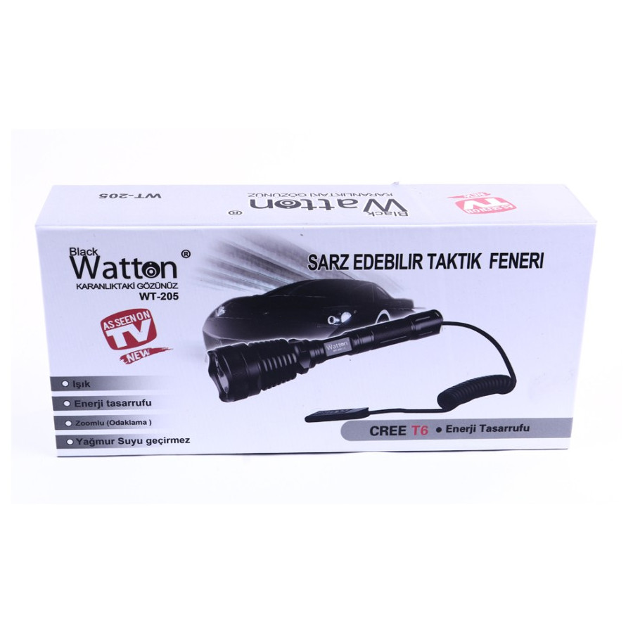 Watton WT-205 800 Lümen T6 LED Şarjlı El Feneri