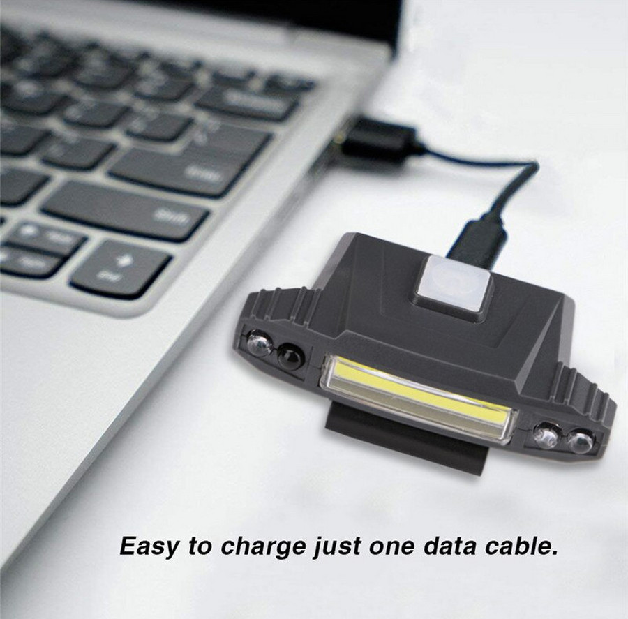 Watton WT-606 COB LED + 4LED 100 Lümen USB Şarjlı Şapka Feneri