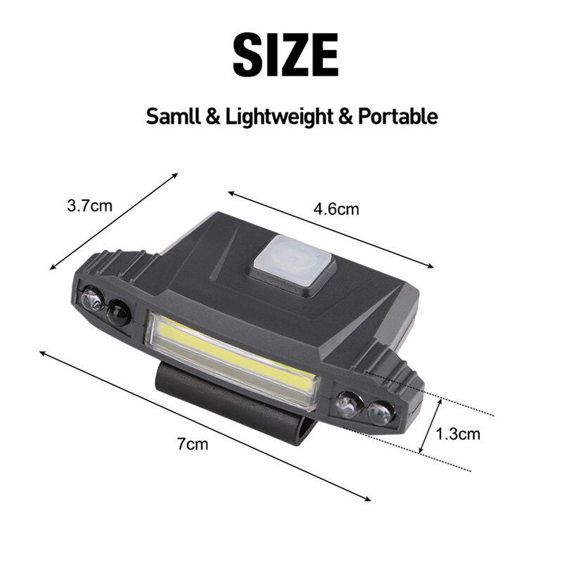 Watton WT-606 COB LED + 4LED 100 Lümen USB Şarjlı Şapka Feneri
