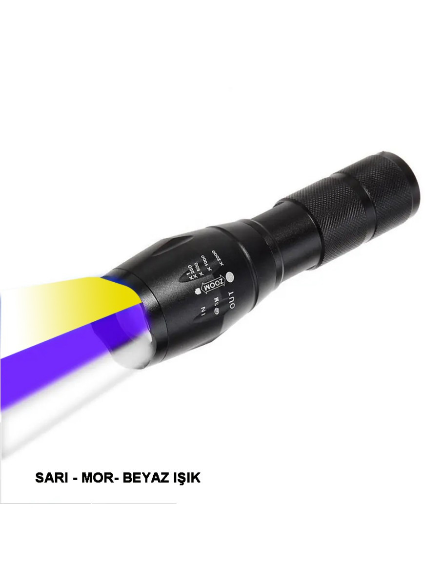 Watton WT-610 Q5 LED 3 Renk Aydınlatmalı Şarjlı El Feneri