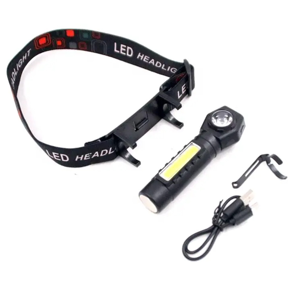 Watton WT-621 Mıknatıslı XPE95LM + COB 120 LM LED Şarjlı Kafa Feneri