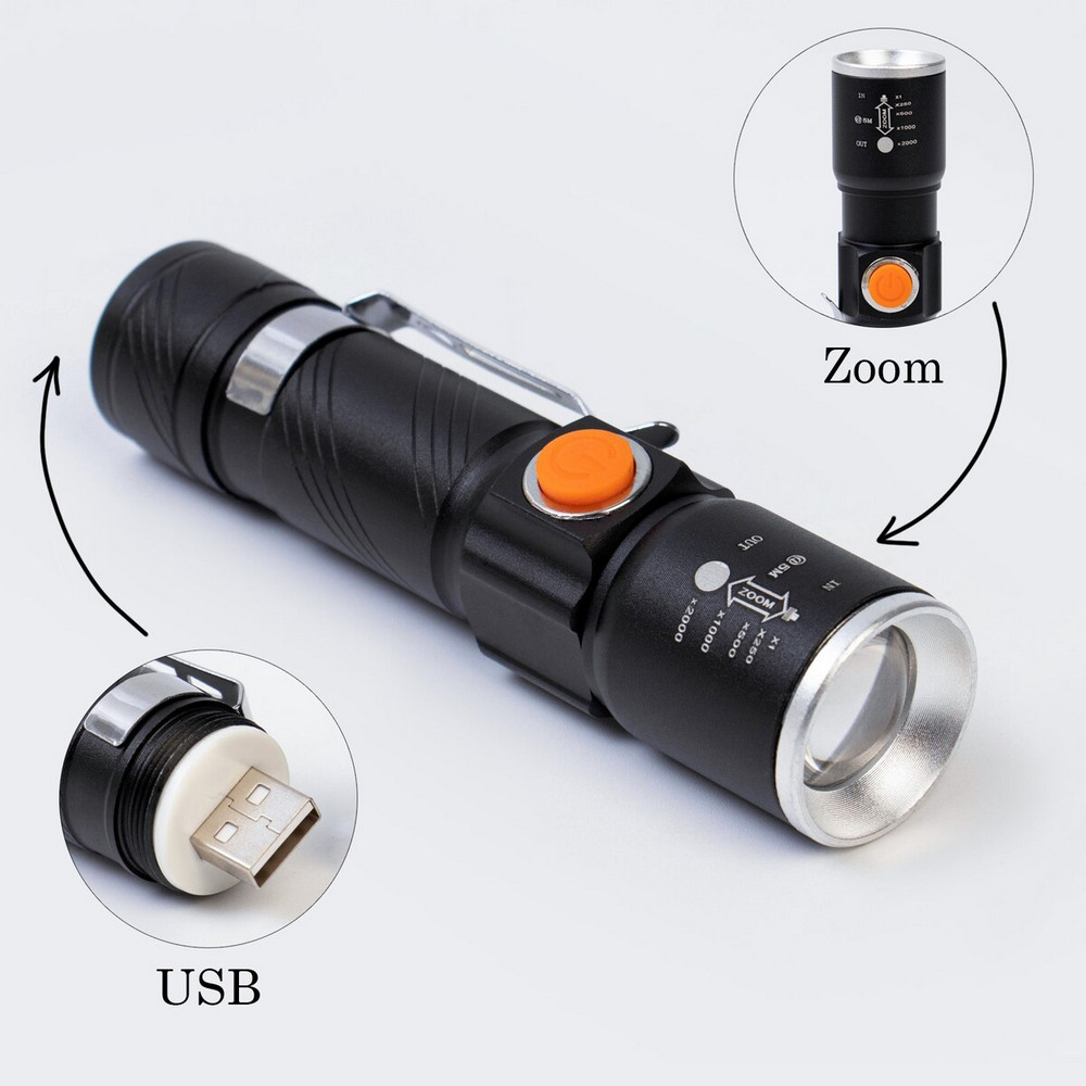 Watton WT-622 P50 LED Mıknatıslı USB Şarjlı El Feneri
