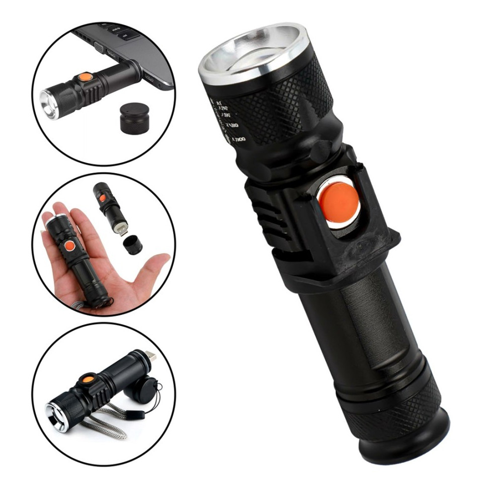Watton WT-622 P50 LED Mıknatıslı USB Şarjlı El Feneri