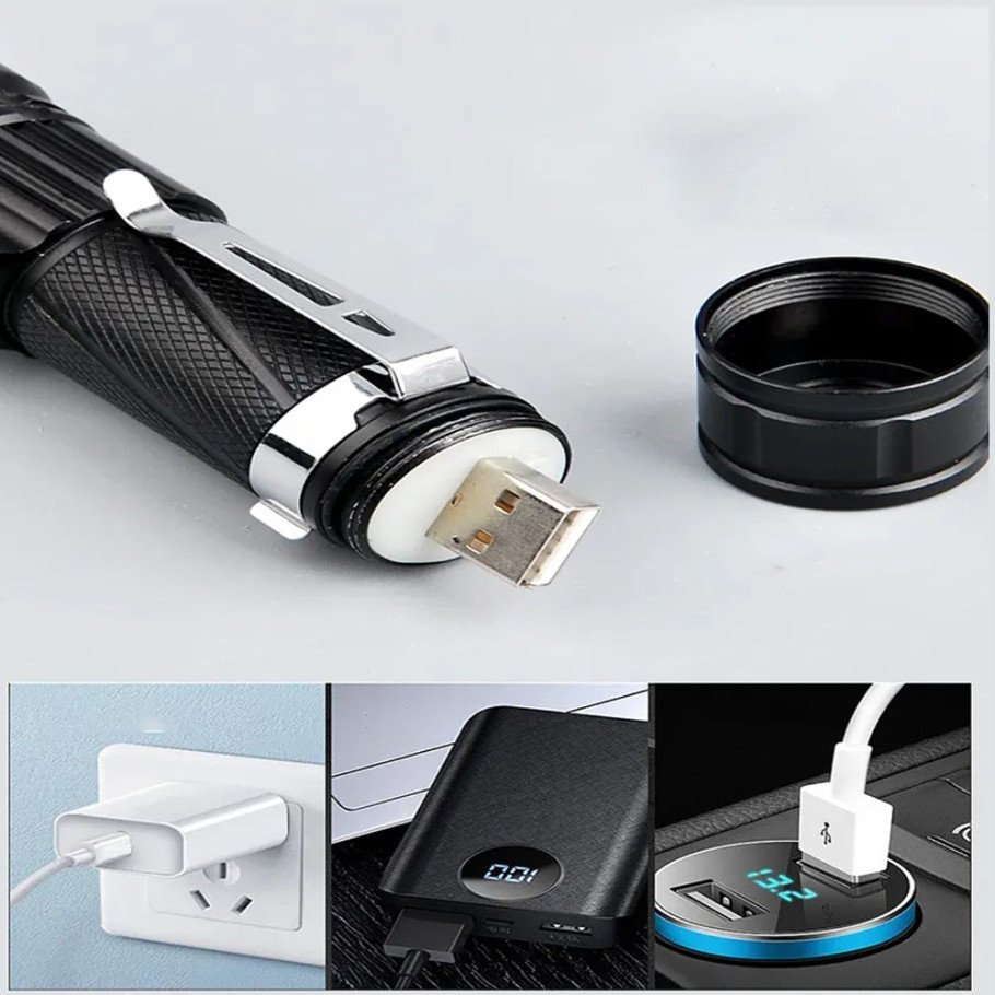 Watton WT-622 P50 LED Mıknatıslı USB Şarjlı El Feneri