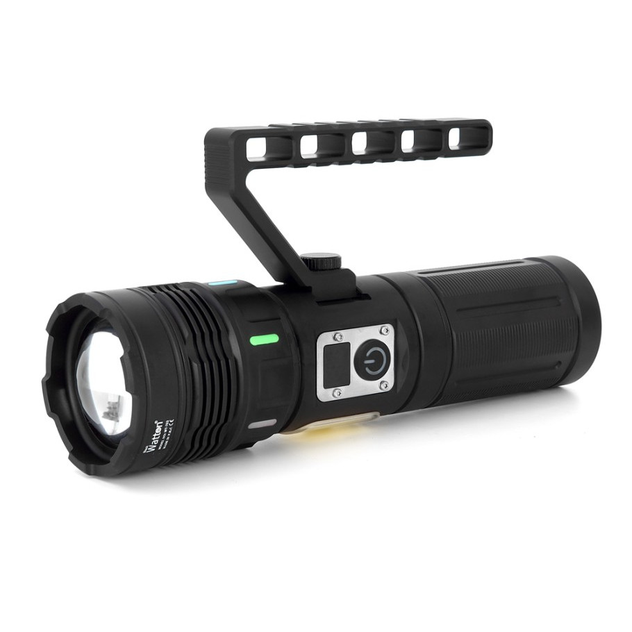 Watton WT-703 15.000 Lümen TG+COB LED Şarjlı El Feneri